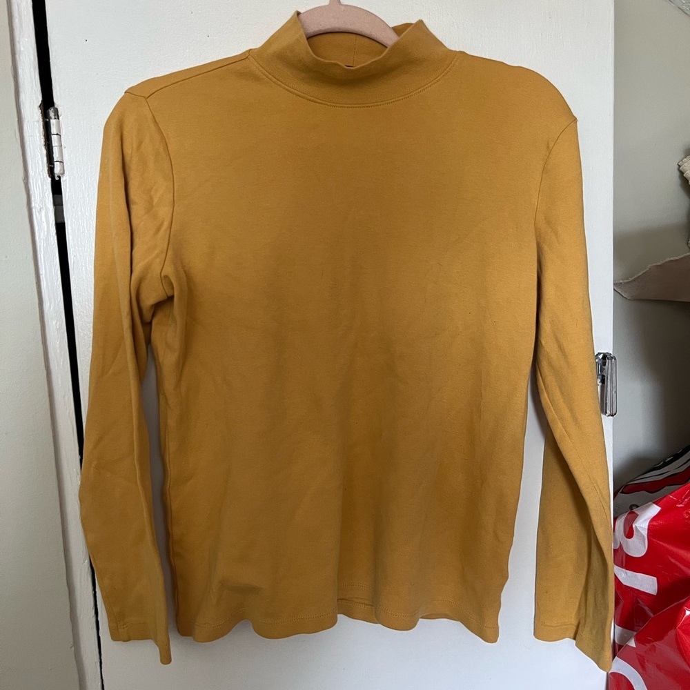 Karen Scott Yellow Cowl Neck Sweater